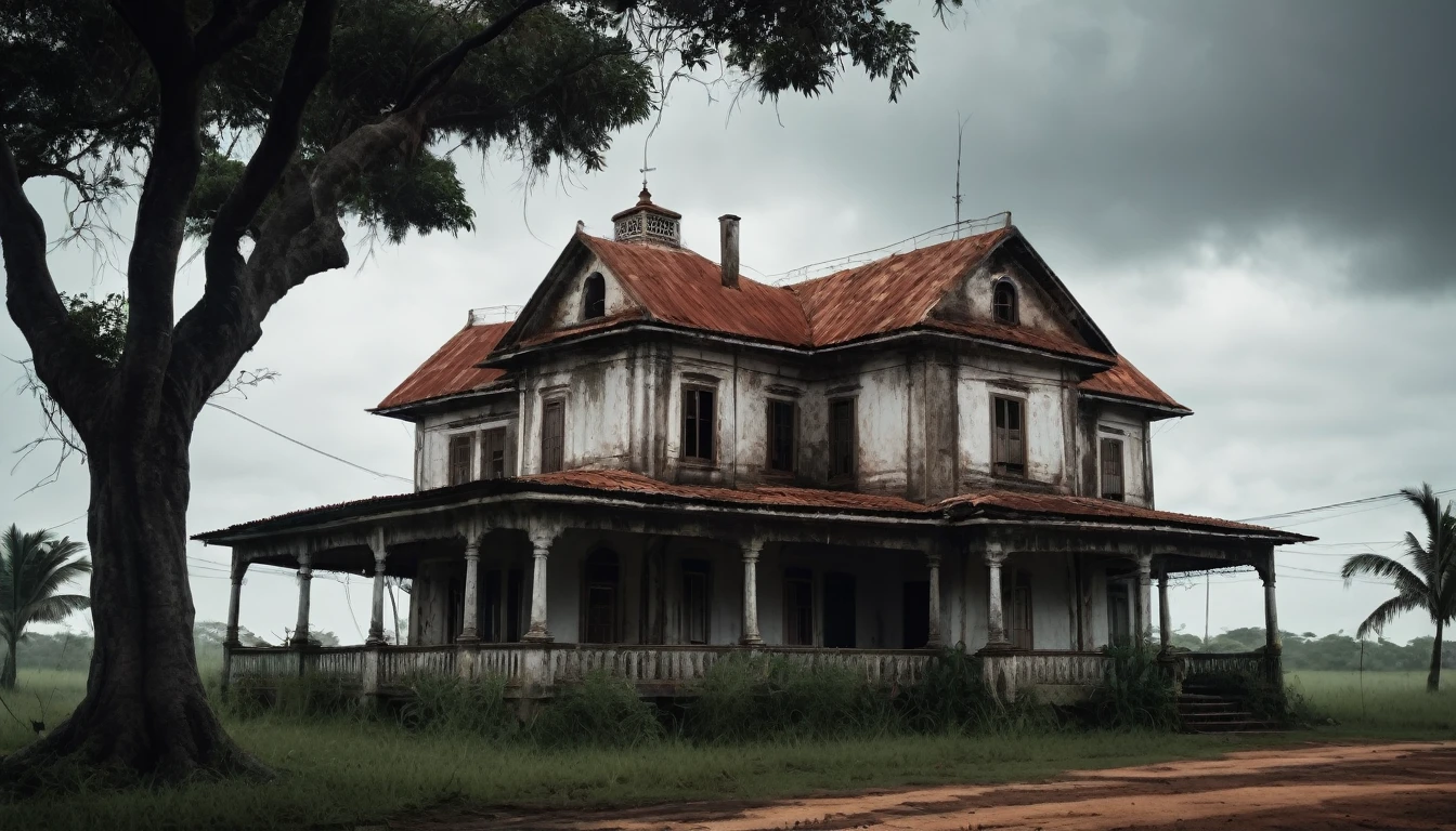 A scary horror image,  of a country house in the city of Ceará,  PICTURE REALISTIC, high resolution, 8K 