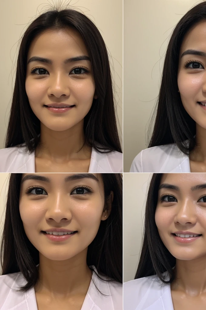 Women, after using whitening soap, shows results