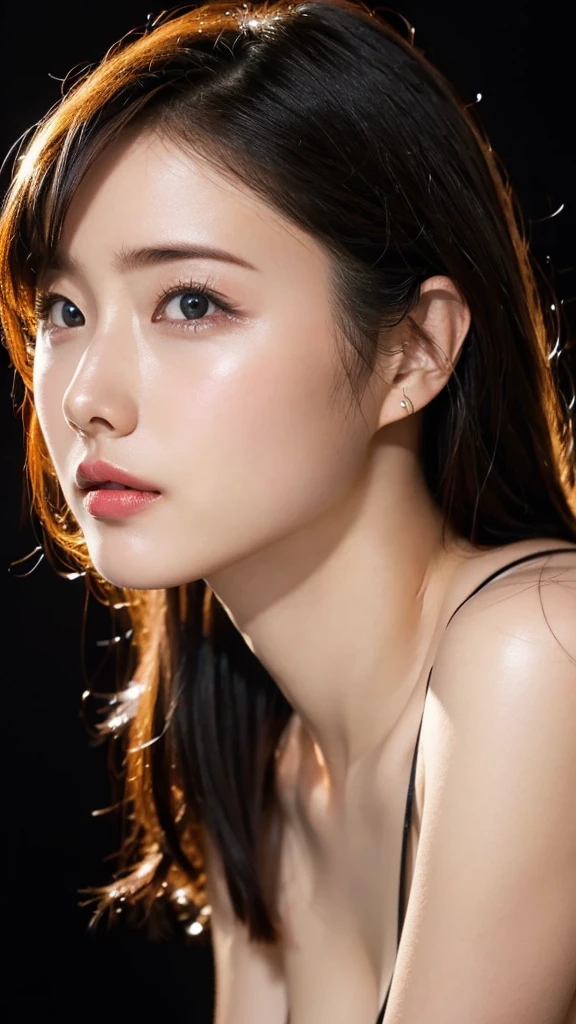 (best quality,ultra-detailed,realistic),(portraits),(black and white),(soft lighting),(Japanese beautiful face),(detailed facial features),(white background),(line drawing),anatomy correct,completely naked,perfect nude,undressed,gleaming face,shiny skin