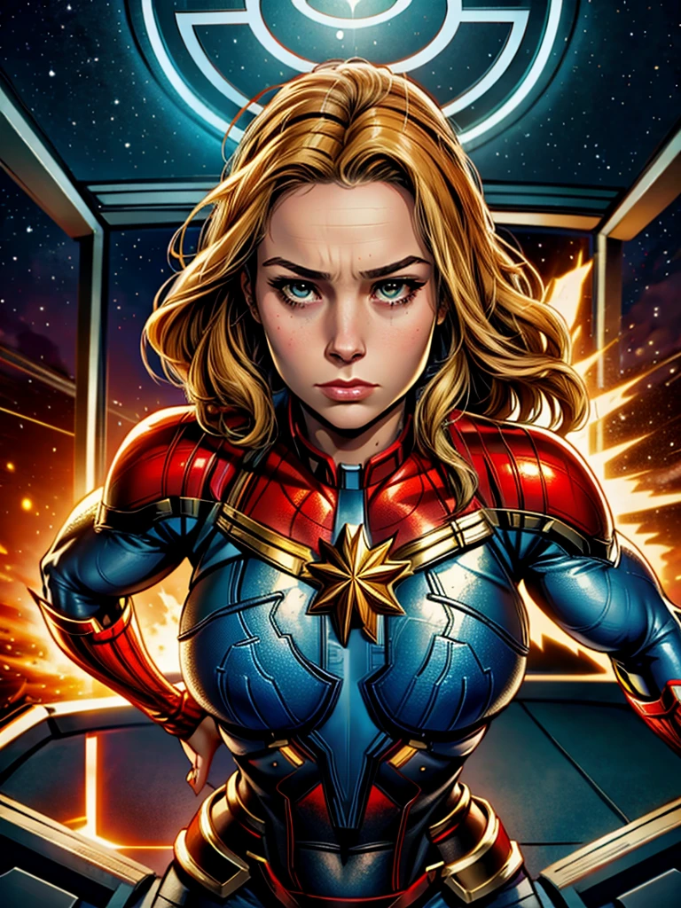 Brie Larson plays Captain Marvel