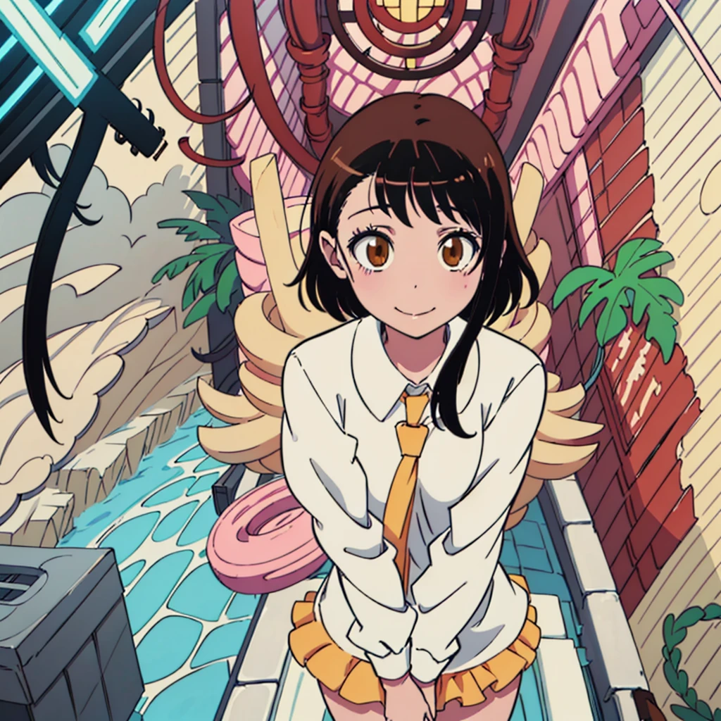 Anime Style,Onodera Kosaki, naked,Seraphim, tie, smile, View your viewers, sketch, got it, Flat Color, 2D, Anime Coloring,Cyber City.middle School girls,,Tropical,French fries,,,Cyber Screen,,,,Palm tree,naked,