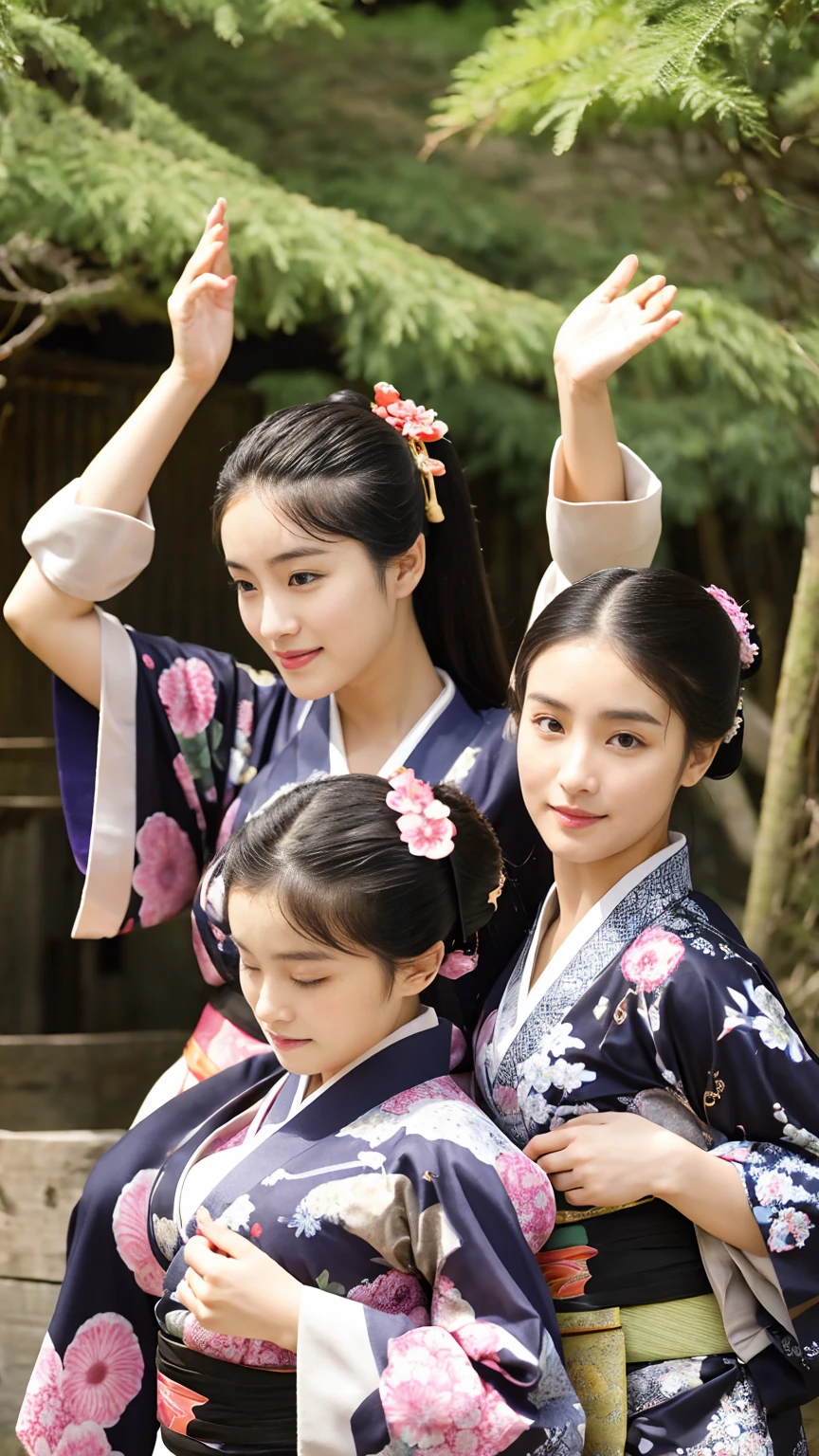 eight-headed body、kimono、Long undergarment、Unbuttoned、Beauty、Oiran