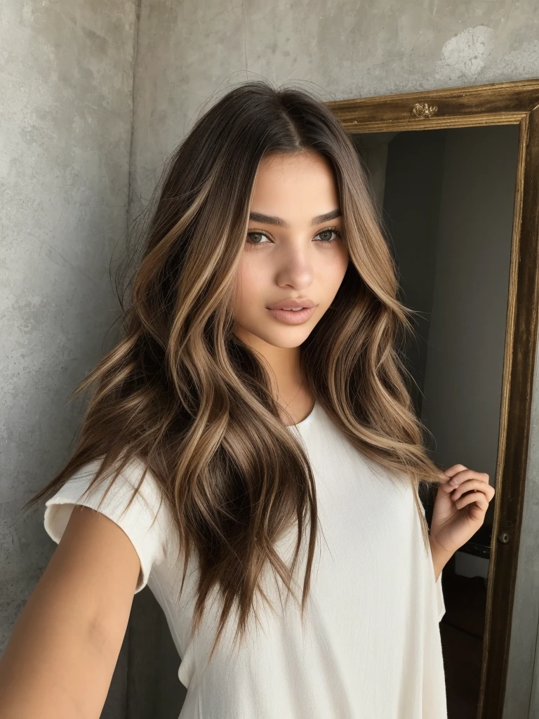 tem uma mulher sorrindo e posando para uma foto, Retrato de Sophie Mudd, Isabela Moner, Retrato Emily Ratajkowski, nodded, cabelo loiro com franja, Emily Ratajkowski, com cabelos loiros, cabelos longos de cor loira, com cabelo loiro, longo cabelo loiro ouro brilhante, cabelo longo loiro com franja, long flowing blonde hair