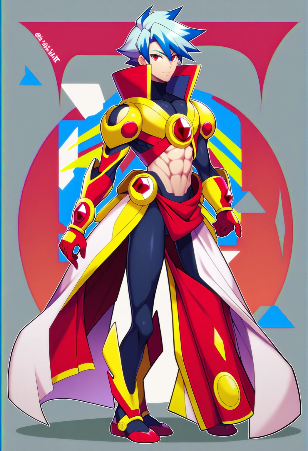 1in kinu-sensei artstyle, Kinu Nishimura style, muted pastel colors, (multiple views:1.2), 1boy, solo, hardboiled, reploid, The image showcases several iterations of the character Megaman X in his design from "Mega Man X8". This character, a Reploid, features a sleek, futuristic design with a predominantly blue color scheme and light blue highlights. The first design shows a rounded, simplistic form, emphasizing a youthful and approachable appearance. The second design introduces angular features, giving him a tougher and more mature look. The third design further enhances these aspects with added armor details and more defined muscle structure, highlighting his combat-ready nature. The side profiles show his helmet with a red gem centerpiece and intricate arm and leg armor details. The overall art style is dynamic, with clean lines and a mix of soft and hard shading to emphasize his mechanical yet heroic qualities. AI art prompts: - "Futuristic Reploid, Megaman X design,, kinu-sensei artstyle,in kinu-sensei artstyle