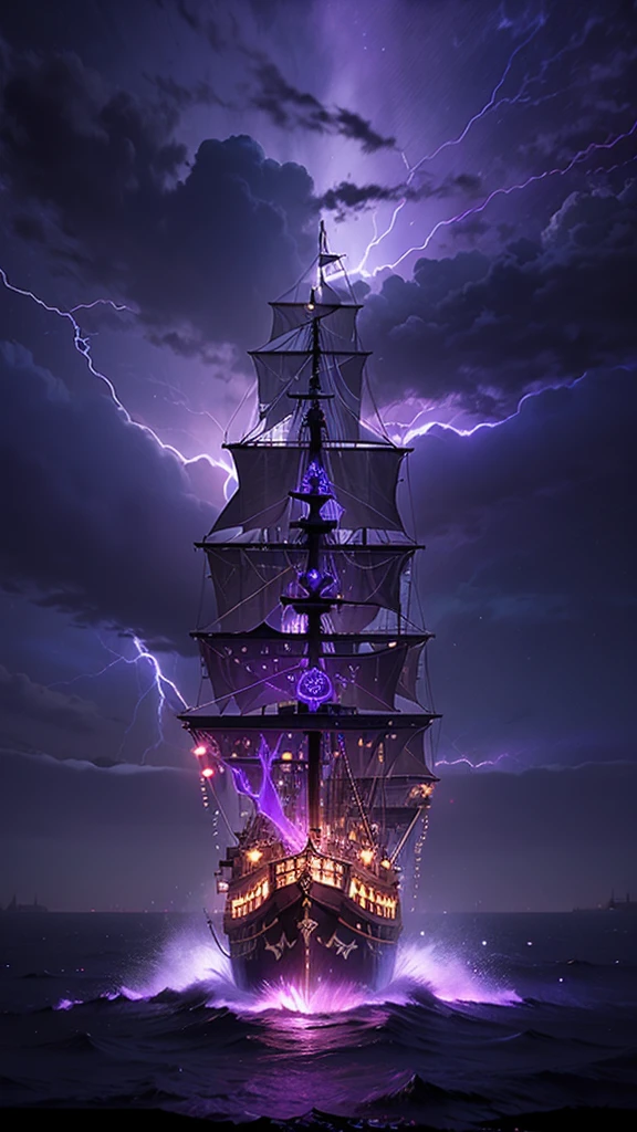 (Pirates Of Caribbean)
(Ghost Ship Pirate Ship)
((Dark Light NeonPurple Light ))
((Swirling Sea))
(((Rain Thunder)))
(Aerial View)

Shiny earrings　
Catch the wind Ligh
