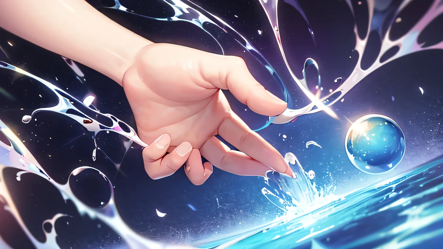 a hand with a beautifully precious round stone