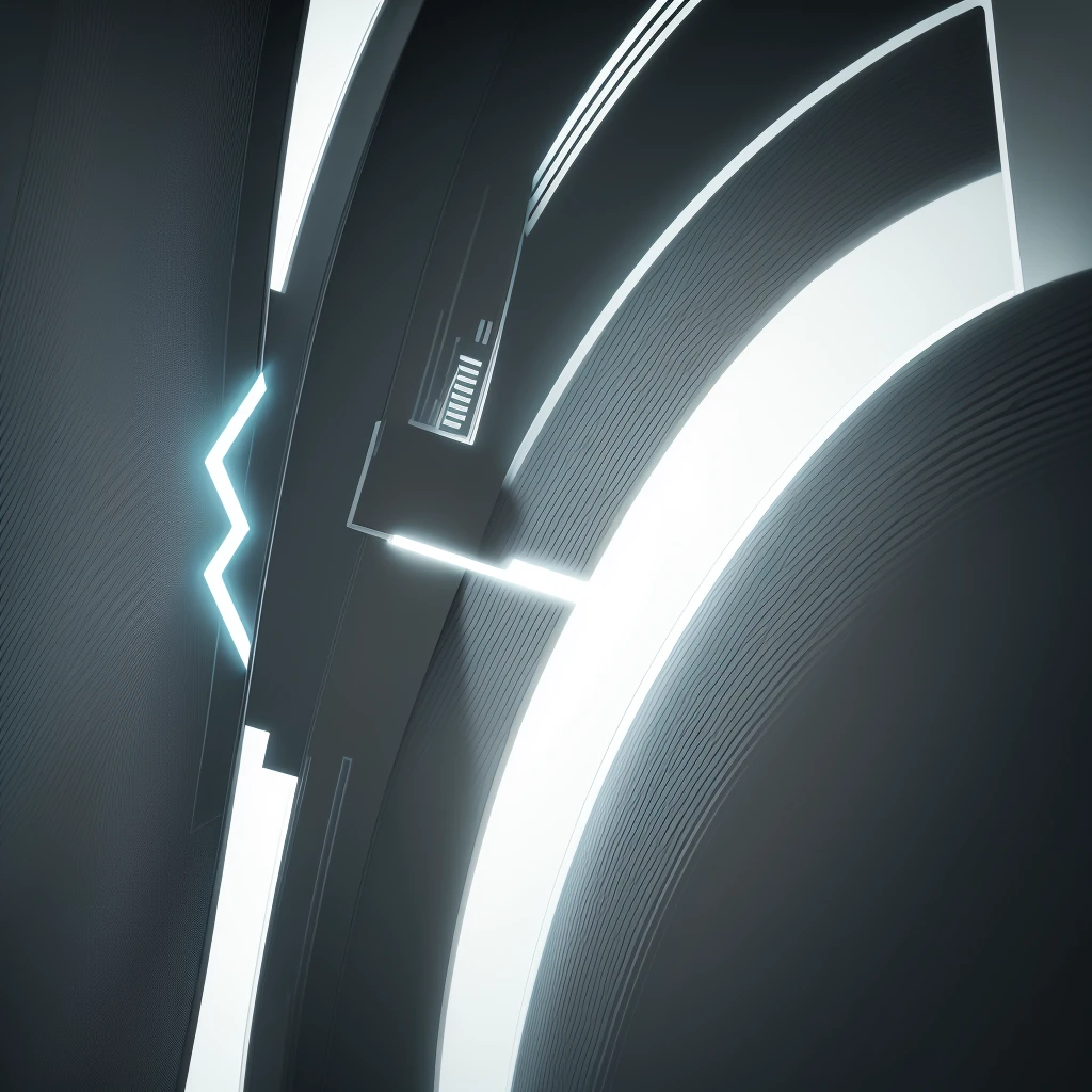 Illustrate an abstract voltage pulse with a minimalist geometric loop encircling it. Use clean lines and simple shapes to convey modernity and elegance
