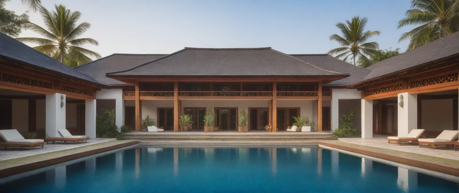 a photo of GDMEXTXL craft resort exterior, photograph, photography, perfect, master quality, professional photoshoot, award winning photographer, calming symmetry, symmetrical