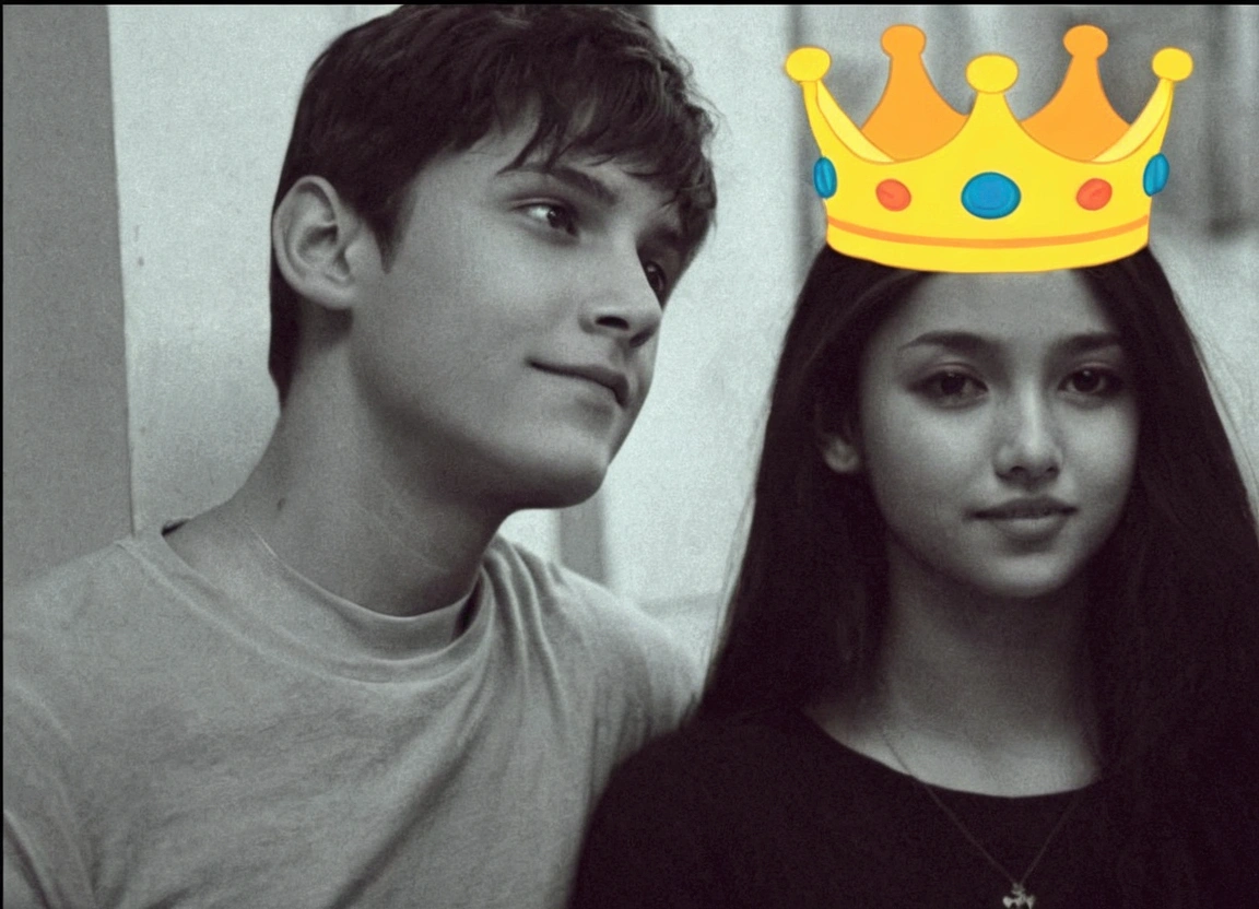 Dont create changes in existing characters .Make the girl face towards his boy and make them happy.