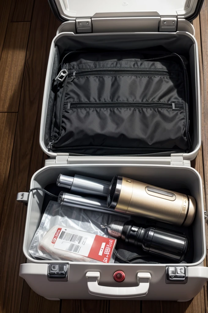 pepper spray inside the suitcase