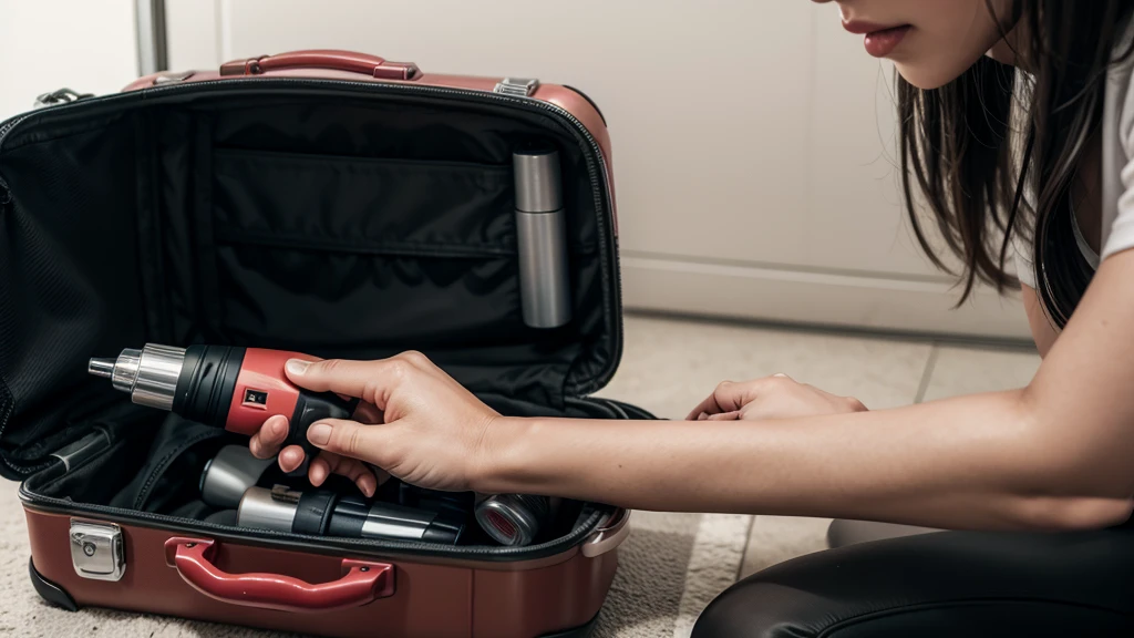 pepper spray inside a suitcase