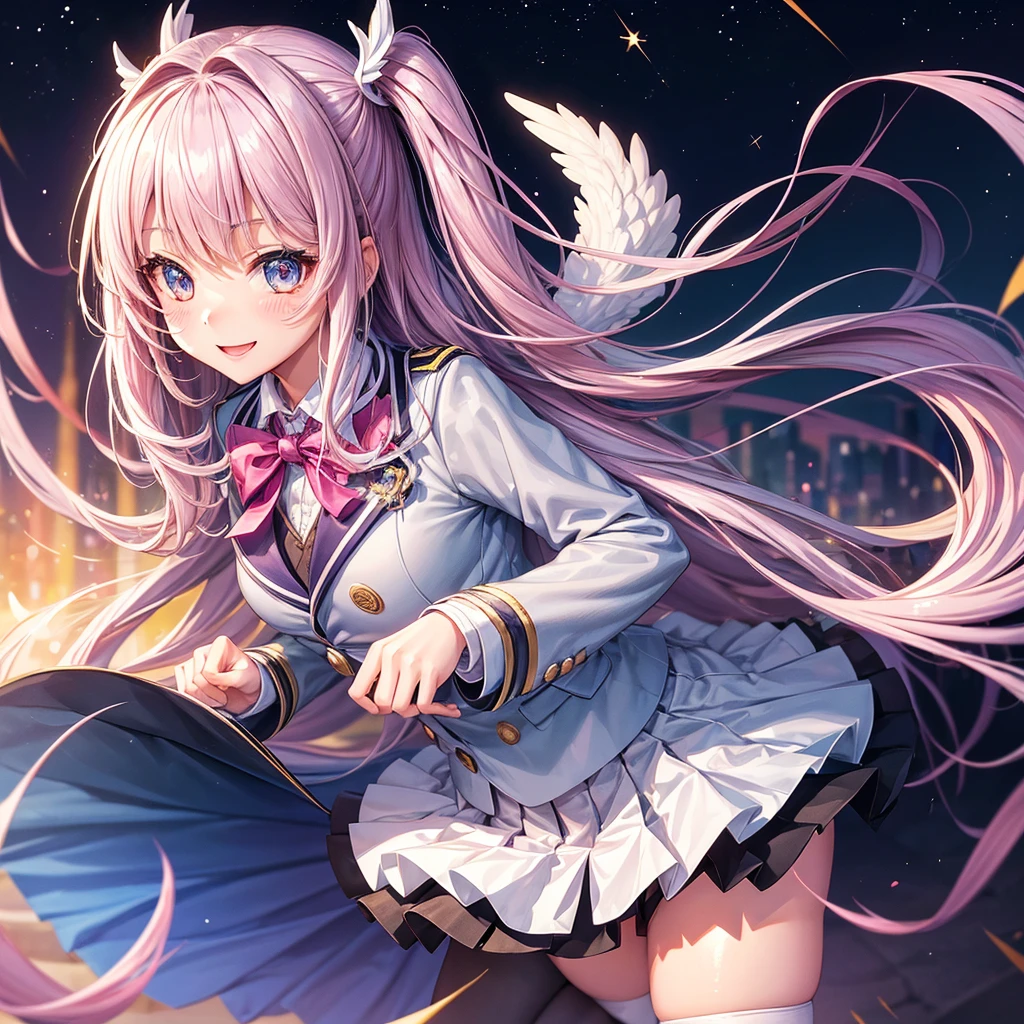 Best Quality,Young Girl, girl,Light novel,Elementary school girl,Beautiful girls,8K,Perfectly portrayed,smile,High quality,New uniform coordination,Absurd,colorful,masterpiece,Long Hair,Sparkling,Horny girl,Naughty Girls,Angel,Perfect Face,strongest,Cute uniform,blazer,mini skirt,tights,stylish,