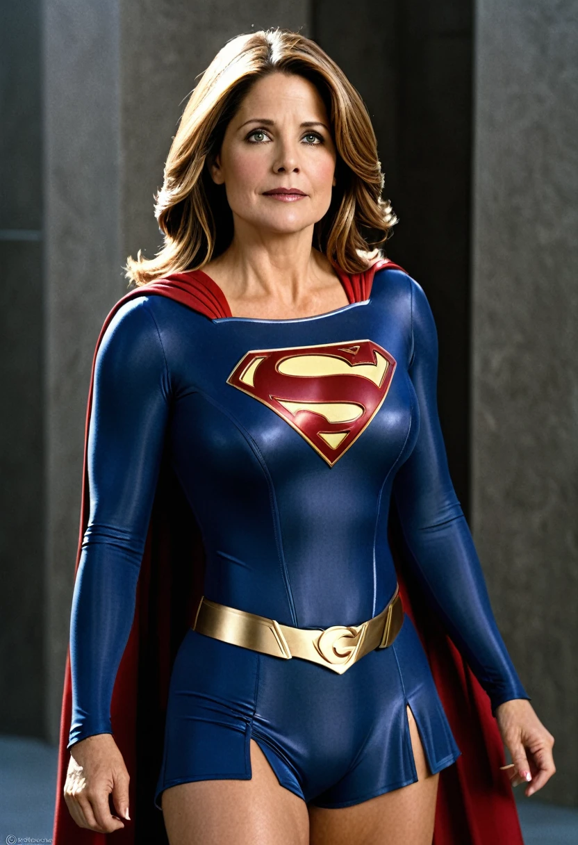 Supergirl Lorraine Bracco 2007; HD. Photograph, ((realism)), extremely high quality RAW photograph, ultra detailed photograph, sharp focus, high resolution, (detailed skin:1,3),high quality, film grain, Fujifilm XT3,Highly Detailed, movie, (Cinematic Photo:1.3) of (Realistic:1.3)