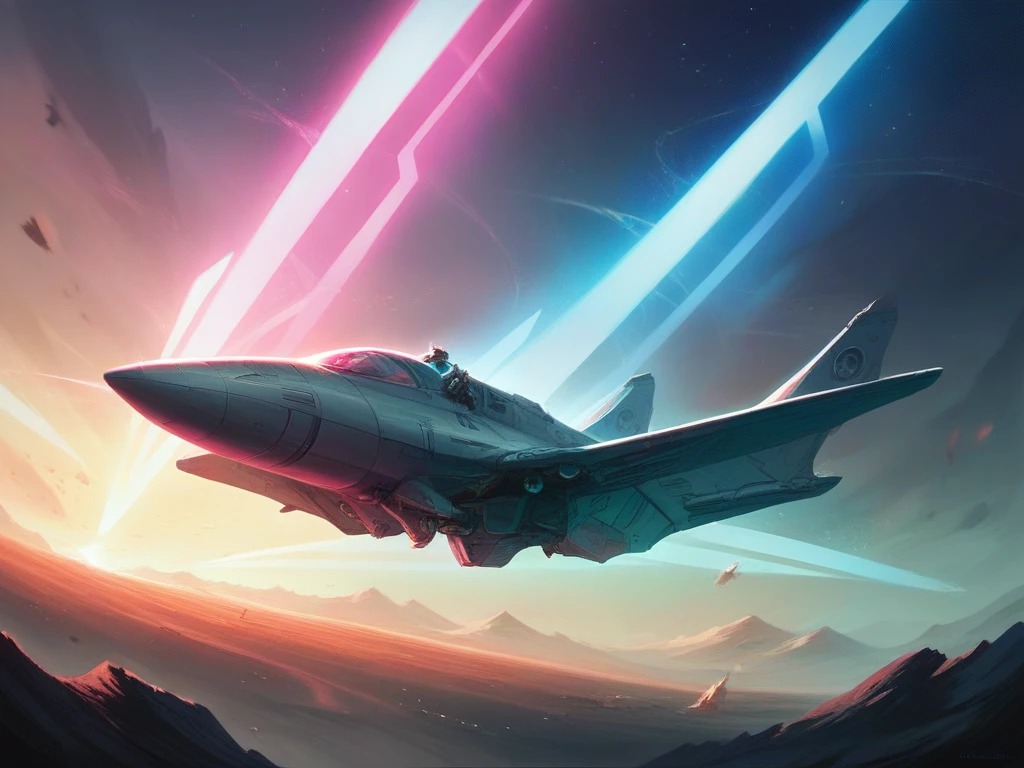 intergalactic cowgirl, riding a comet, highly detailed, cinematic lighting, dramatic sci-fi scene, volumetric atmosphere, intricate futuristic technology, glowing neon colors, vibrant energy, powerful movement, photorealistic, 8k, masterpiece