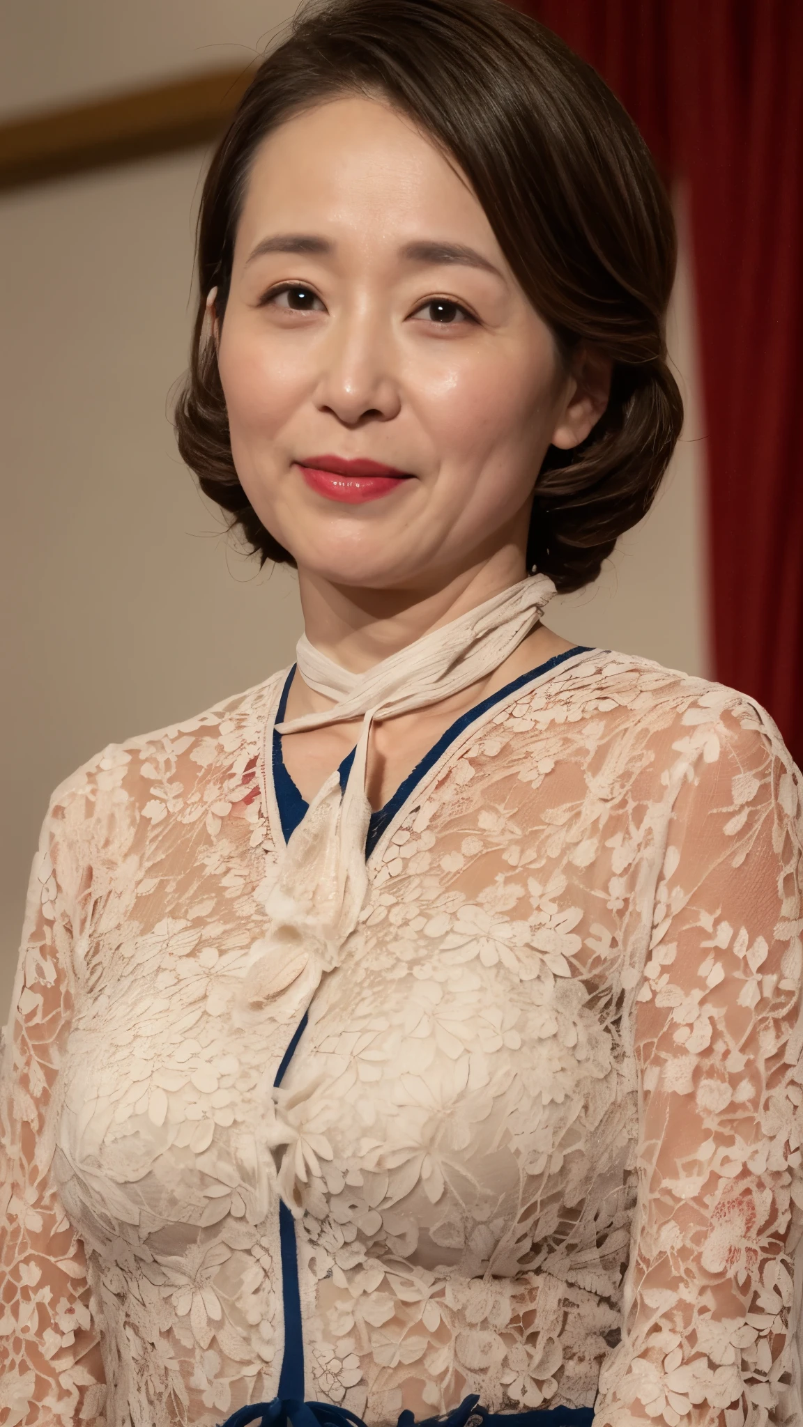 Mature Woman, 120 years old, Magazine Gravure, senior citizen, Draw lips correctly, Red lipstick, No discomfort, 16K, Highest quality, Very detailed, Realistic, Very detailed肌, (Chinese), alone, Huge breasts, Mature Madam, Glamour, sexy, Chromo White Skin, Staring straight ahead,