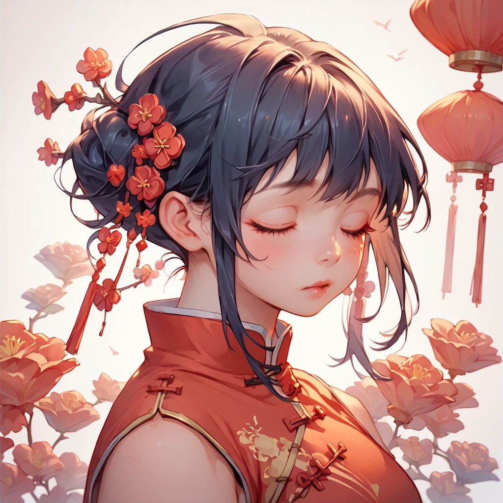 score_9, score_8_up, score_7_up, score_6_up,, simple background, full,chinese girl,big tits plump,plum ass,chinese clothe,hair long much black,eyes closed,background night florest