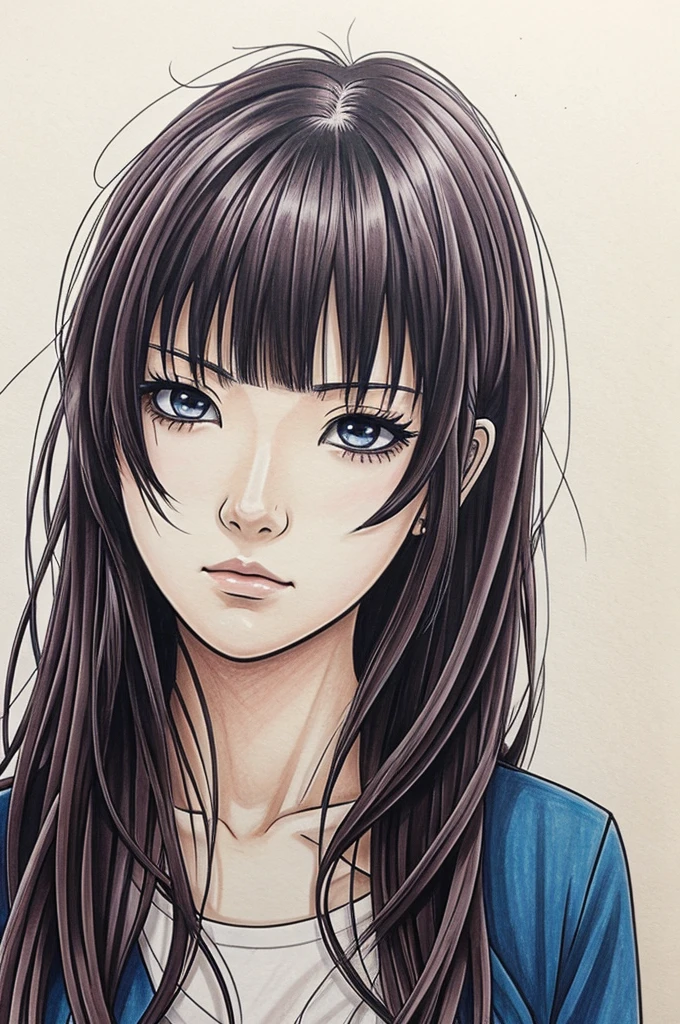 sad woman anime drawing