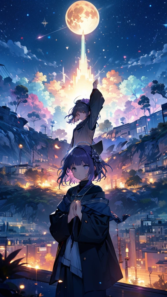 (Gray Hear Short Hear)
(((Praying Girl)))
(Big Full Moon)
((Dark Light NeonPurple Light NeonYellow Light))
((Meteor Shower))
(((Top Of The Hill)))
((Neo Universe))
Shiny earrings
Catch the wind Ligh
