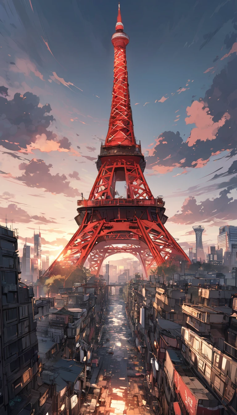 Tokyo Tower 1000 years after the extinction of humanity