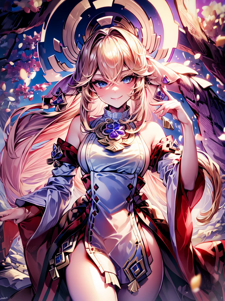 Makeup,torogao,Seductive smile,Half-open eyes,Heterochromic pupils,