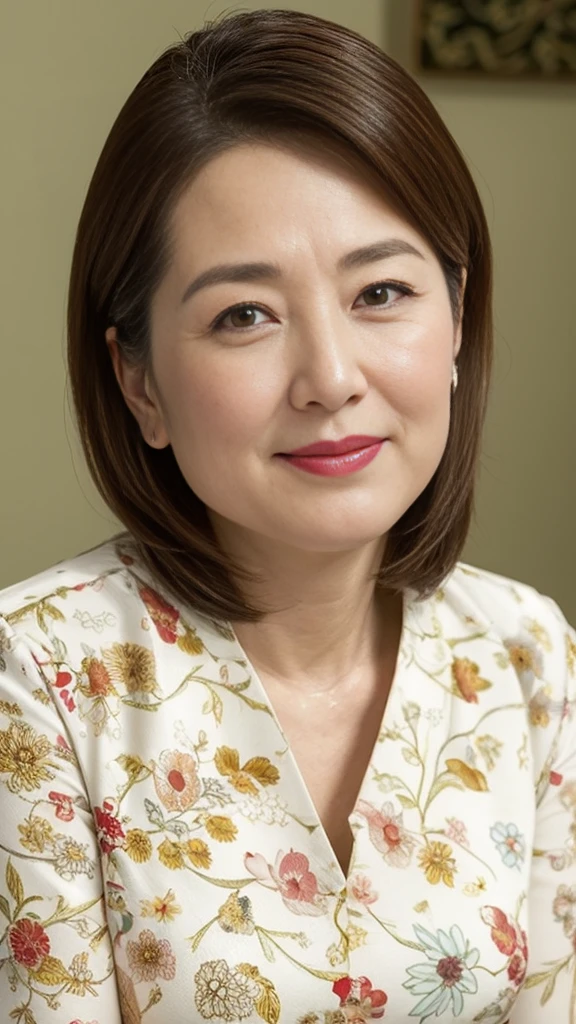 Mature Woman, Kawase Hasui, Face close-up, Japanese painting gravure, senior citizen, Draw lips correctly, Red lipstick, No discomfort, 16K, Highest quality, Very detailed, Realistic, Very detailed肌, (Chinese), alone, Large Breasts, Mature female politician, Glamour, sexy, Chromo White Skin, Staring straight ahead,