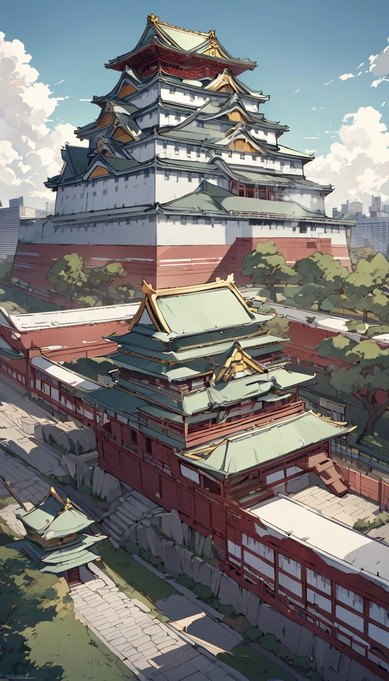 Osaka Castle 1000 years after the extinction of humanity