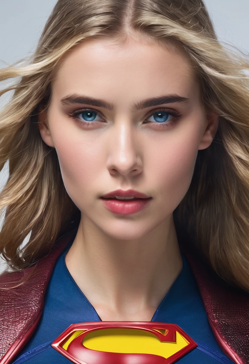 (((De primerísimo primer plano una hermosa mujer Ciber Punk con la cabeza totalmente rapada Gaia Weiss under the mantle of the Kryptonian Kara Zor-The alias Supergirl(((Completely shaved head))),(((Imagenes led)))front images splash color images))),(((Imágenes led))),((((skinhead)))),(((Gaia Weiss under the mantle of the Kryptonian Kara Zor-The alias Supergirl))),((((((led))))))