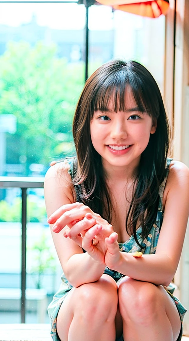 (8K、RAW Photos、Highest quality、masterpiece:1.2)、(Realistic、Realistic)、（Voyeur images）、（In the bath）、（Taking a shower）1 Girl、((?????、????、 can see your feet、Spread your legs、Beautiful ???????、Tight ???、Hairless ?????、???????????、、Lots of eyelashes、Add shine to your eyelids、skeletally correct、smile, 全身?????、