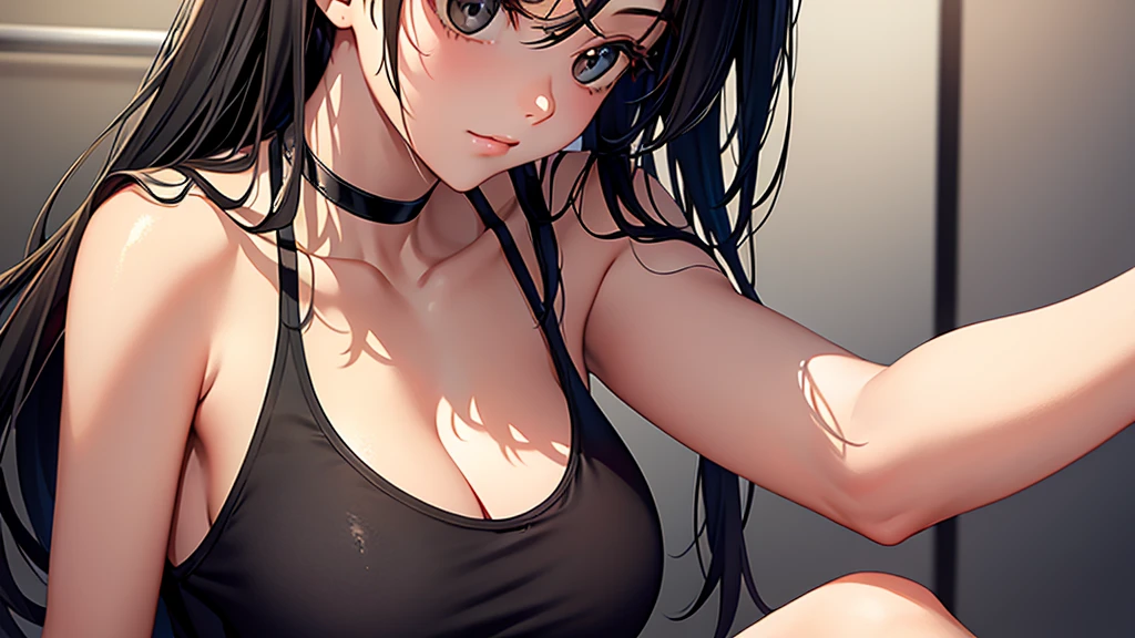 (((Masterpiece))), (portrait), Ayaka, diffused light, dynamic shadows, sharp focus, realistic, detailed, highres, absurdres, white background, (boobsqueeze), looking to the side, t-shirt, no bra, photorealistic, lifelike, wet, lips apart, (submissive laying down), armpits