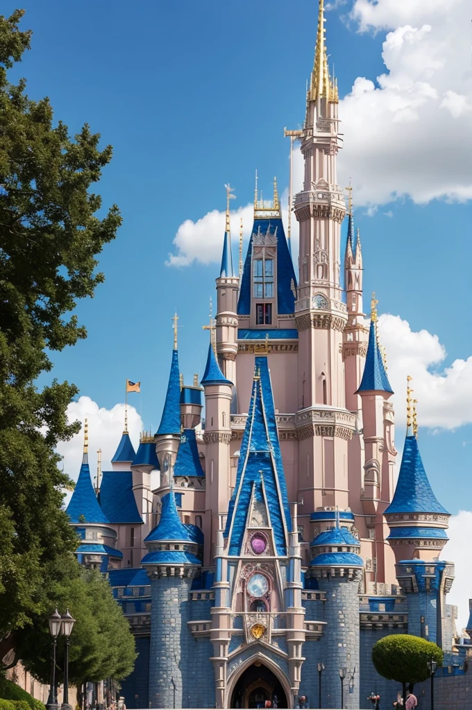 Winx in front of the Disney castle