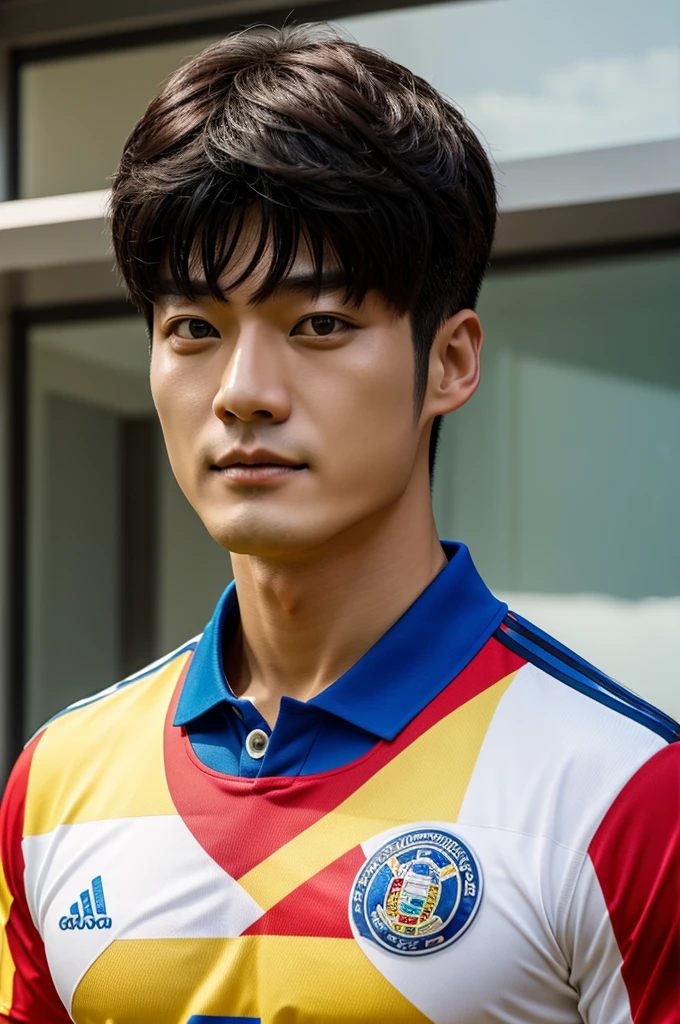 Sunghoon from enhypen with the Colombia shirt