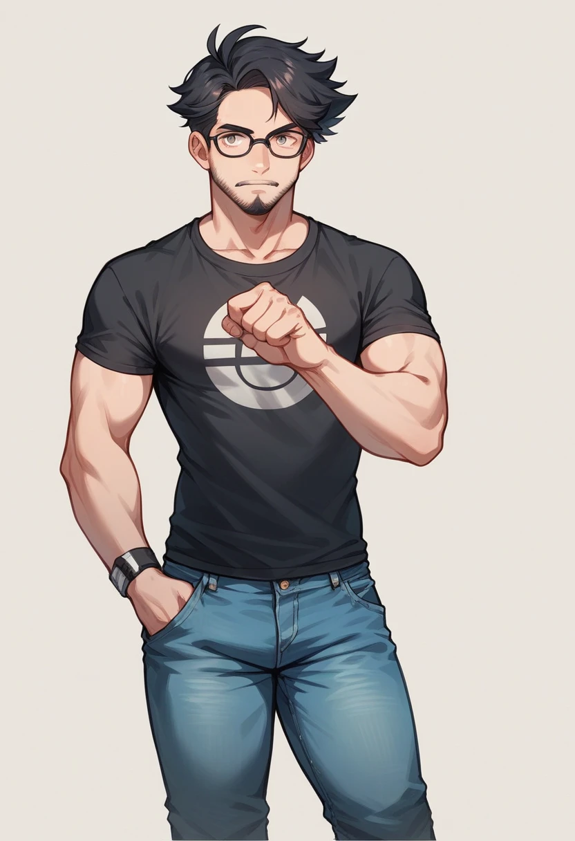 pumped up menacing panda boss in glasses mafia yakuza tattoo