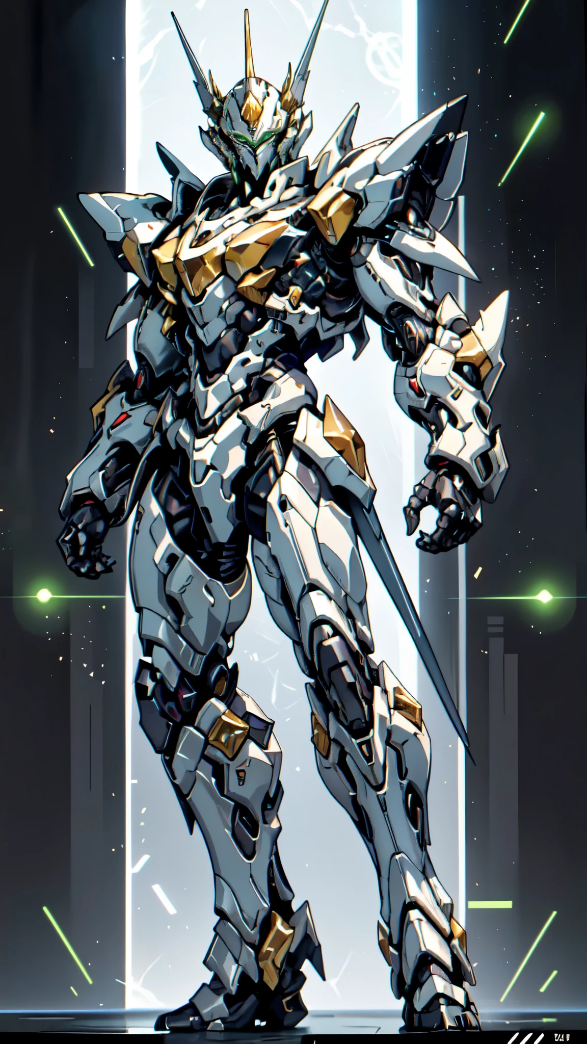 (masterpiece:1.5, best quality:1.5, extremely delicate:1.5, foreshortening:1.5, dynamic angle:1.5), a man wearing a full-face helmet, a fantasy-style biotech armored combat suit, green eyes, (a composite layered chest armor), fully enclosed shoulder guards, matching arm and leg guards, belt of Neon circuit, (the color scheme is primarily white with red green accents), the design balances heavy with agility, a high-tech bio-mecha armor, (Armor Concept Inspired by neon Cyberpunk, stand on the top of a skyscraper in a futuristic sci-fi city), this character embodies a finely crafted fantasy-surreal style armored hero in anime style, exquisite and mature manga art style, (element, plasma, energy, the armor glows), ((male:1.5)), metallic, high definition, highres, ultra-detailed, ultra-fine painting, professional, perfect body proportions, golden ratio, anatomically correct, symmetrical face, extremely detailed eyes and face, high quality eyes, creativity, RAW photo, UHD, 32k, Natural light, cinematic lighting, masterpiece-anatomy-perfect