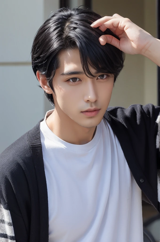 good looking male Black Hair