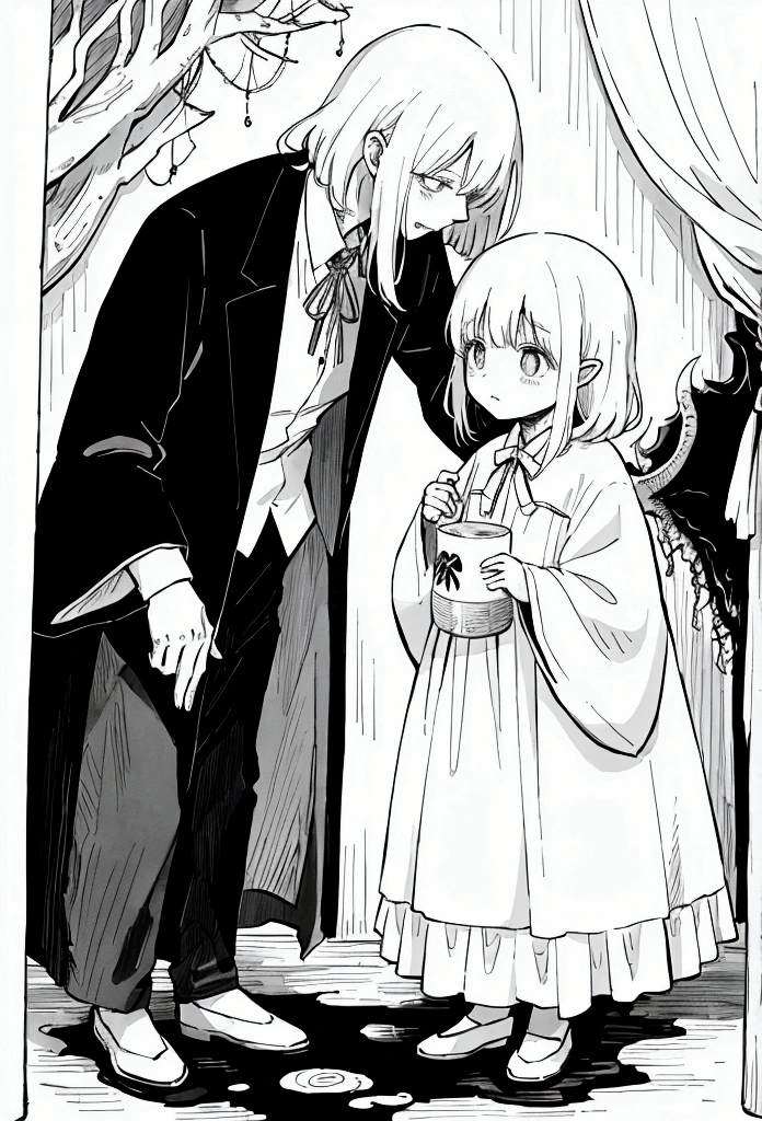 Fictional monster、There is a sense of horror、Little presence、Taking care of children