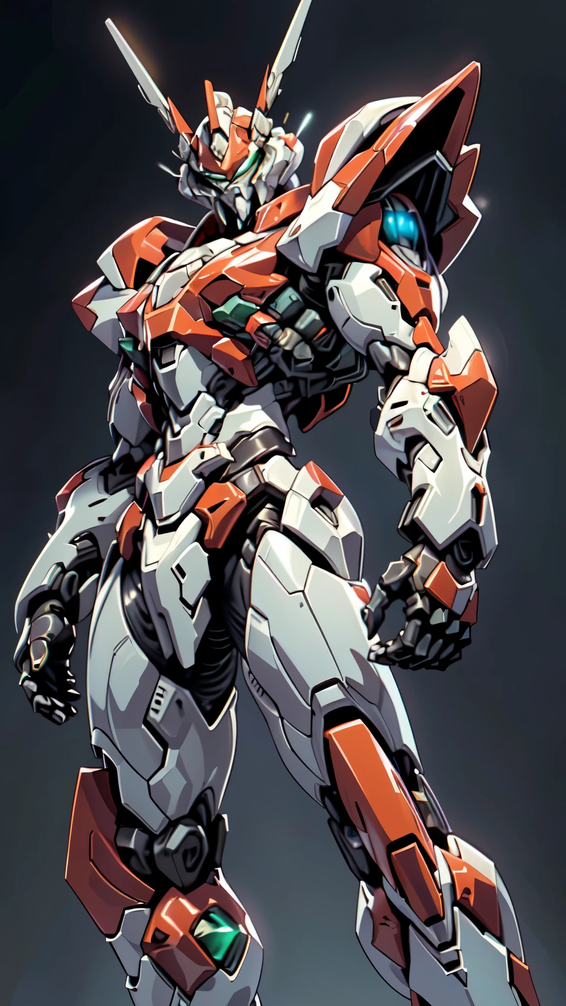 (masterpiece:1.5, best quality:1.5, extremely delicate:1.5, foreshortening:1.5, dynamic angle:1.5), a man wearing a full-face helmet, a fantasy-style biotech armored combat suit, green eyes, (a composite layered chest armor), fully enclosed shoulder guards, matching arm and leg guards, belt of Neon circuit, (the color scheme is primarily white with red green accents), the design balances heavy with agility, a high-tech bio-mecha armor, (Armor Concept Inspired by neon Cyberpunk, stand on the top of a skyscraper in a futuristic sci-fi city), this character embodies a finely crafted fantasy-surreal style armored hero in anime style, exquisite and mature manga art style, (element, plasma, energy, the armor glows), ((male:1.5)), metallic, high definition, highres, ultra-detailed, ultra-fine painting, professional, perfect body proportions, golden ratio, anatomically correct, symmetrical face, extremely detailed eyes and face, high quality eyes, creativity, RAW photo, UHD, 32k, Natural light, cinematic lighting, masterpiece-anatomy-perfect