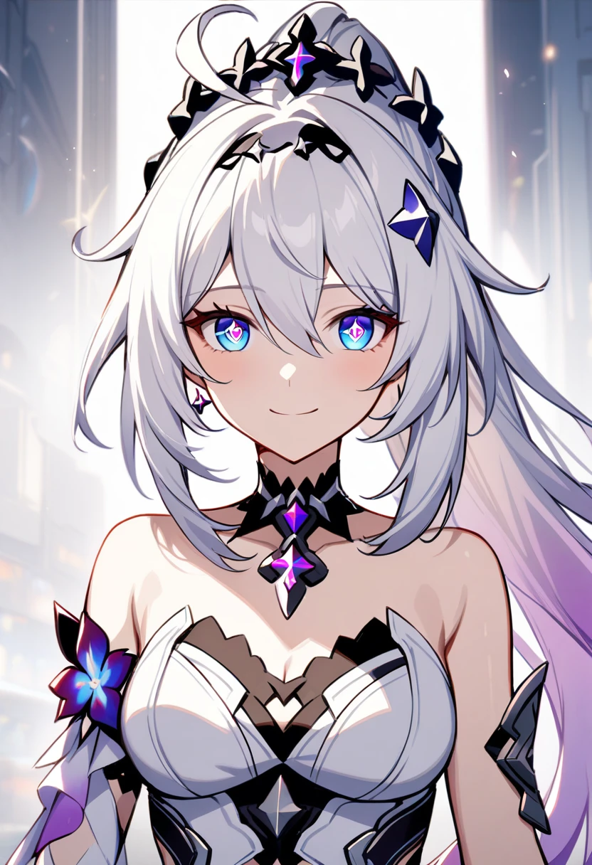 1girl, Kiana Kaslana \(Herrscher of Finality), Honkai Impact 3rd, ponytail, smile, (extremely detailed eyes:1.37),