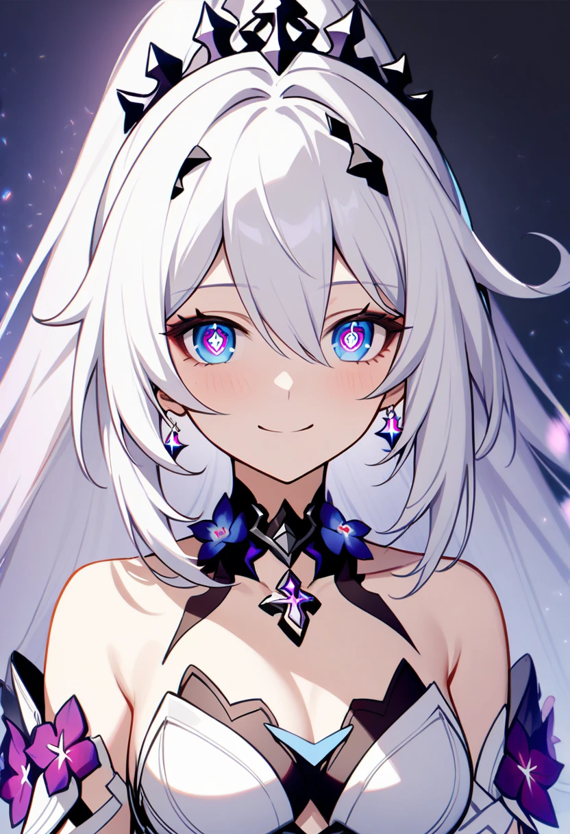 1girl, Kiana Kaslana \(Herrscher of Finality), Honkai Impact 3rd, ponytail, smile, (extremely detailed eyes:1.37), 