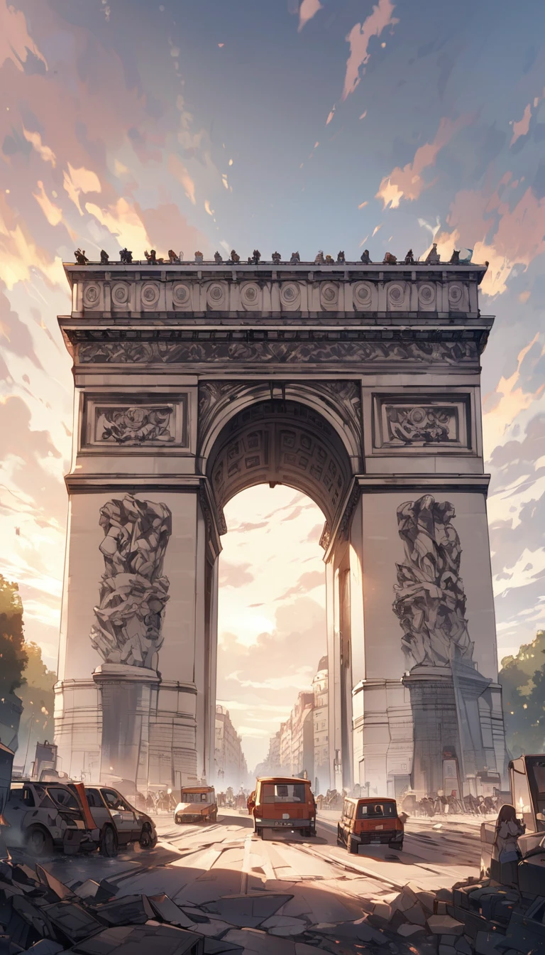 The Arc de Triomphe in Paris 1000 years after the extinction of humanity