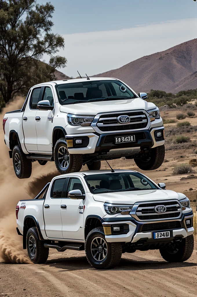 Hilux con frontal de f150