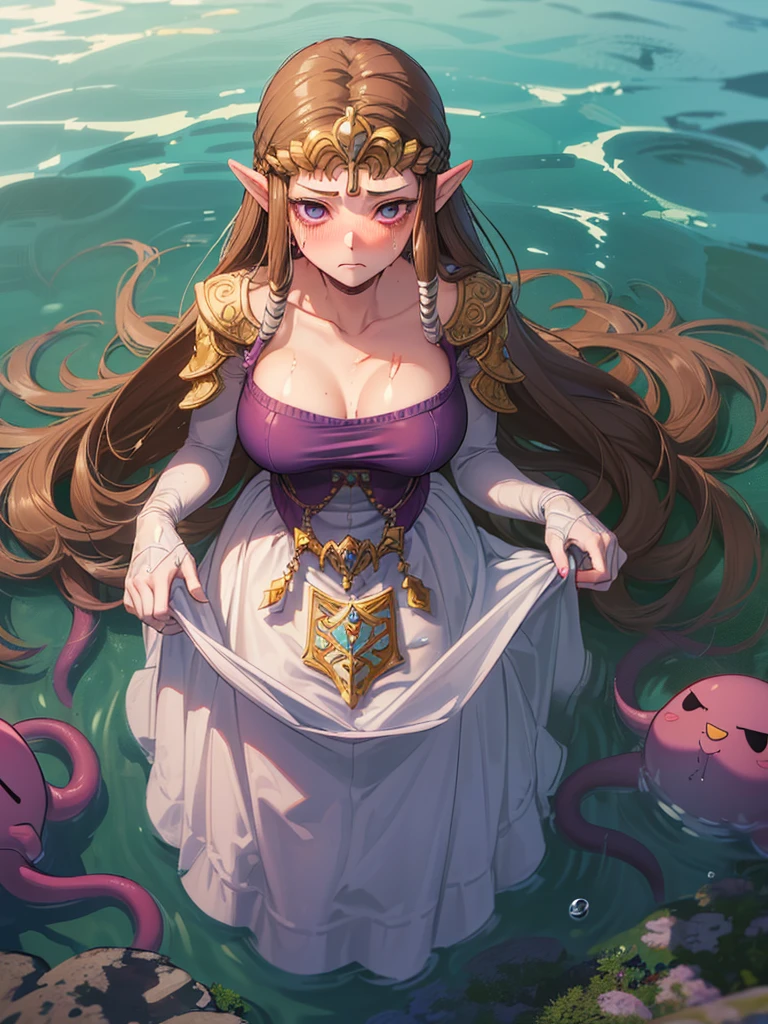 ((((In the water)))),((((Exposed breasts)))))),((Bottomless)),((((Drowning)))),((((The bottom of the sea)))),((tentacles clinging to the body)),((Stuck)),((Are crying)),,((alone))Anime art style,masterpiece,(Highest quality), (Very detailedな),(とても繊細でbeautiful),(alone),(Detailed face ),(((Painful expression))),(((((Mature Woman,Queen))))),(()),((crinoline)),,((Straight long hair),()),((Close your mouth)),((Purple blouse))),((Embarrassed expression)),((Dark brown hair)),Blushing,Princess Zelda, ((Highest quality)), (Very detailed), ,(((constrained))),beauty,beautiful,Princess Zelda, Ticker,)),
(())Nintendo, The Legend of Zelda