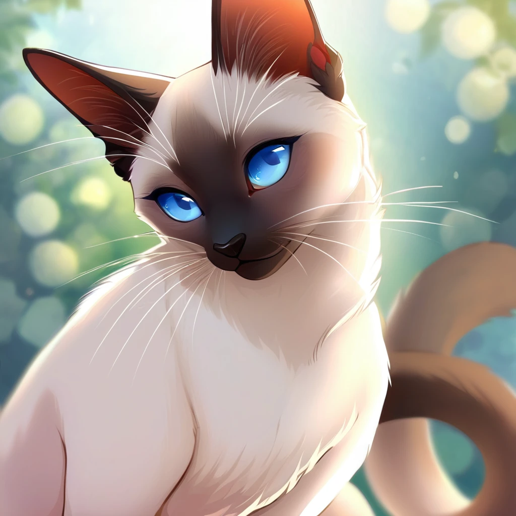 Siamese cat, elegant appearance, graceful pose, beautiful fur, cute, beautiful portrait