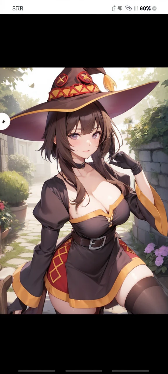 NSFW、Megumin、cute、hat、Wizard&#39;s Clothes、Nipples、(((pussy)))、(((Love juice)))、(((Sweaty)))、((hot summer、(((Body odor)))、(((Masturbation)))、(((soaked)))