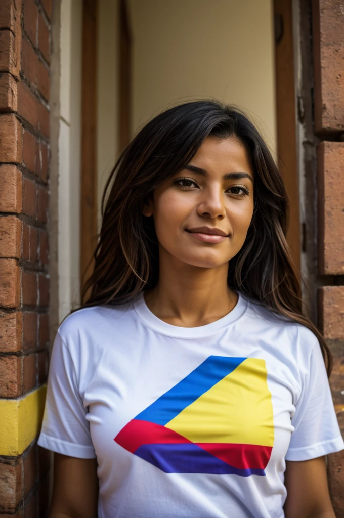 Woman with Colombia t-shirt