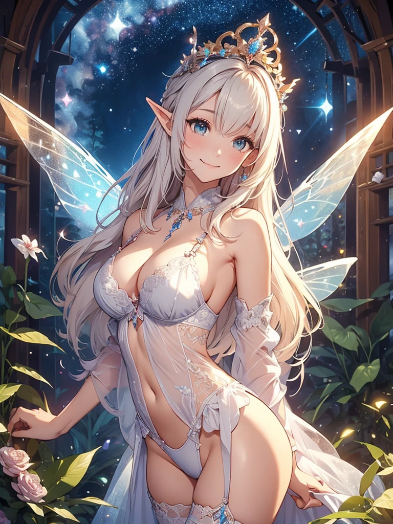 最high quality、1 woman elf on screen 、sexly, Beautifully decorated bra、Panties、Beautiful foam、、CourtyardShining fairy wings、Flower fractal art Beautiful Nature((beautiful night)) ((starry night)) 、Bigger on the screen((cowboy shot )) 、((seethroughbodystocking,underwear)),Beautiful radiance,High-definition depiction, Realistic, 8K, Unity, beautiful Shot, light smile, Beautifully and vividly drawn, , Beautiful, beautiful, clear skin、sexly,beautiful underwear,Countless rays of light pouring down, Swirling Light, Raise one arm above your head, Intense light is emitted from the magic circle in front of the girl. forest、Lots of leaves、green leaves、flower、Particles of light、 night、Magic 、Fairy tale、
Romanticism,Cowboy Shot: The most beautiful form of chaos, Mr..々colour, Intertwined flowers, Particle,magical gentle light,smile,sexly,image quality、masterpiece、Beautiful Face、Super beautiful elf woman((Big breasted 22 year old office lady、Bust 100,Beautiful long ironed hair 、bionde hair,height: 165cm。、sexly、ANDsbian、、high quality、、Visual art、Written boundary depth、universe、Happy smile、、elegant、ticker beautiful decorative、、beautiful tiara、Beautiful bed、Beautiful Landscape、A kind smile、wonderful、Fluttering petals、Dance happily、、Cultivate fantasy、、Mystery light Lots of flowers、、art、forest, art,mystery,Ultra-high resolution,atmosphere A colorful and dreamy anime-style illustration of a young girl with beautiful hair,Beautiful Forest. surrounded by a kaleidoscope of colors and glowing lights. The background is filled with whimsical details and a magical atmosphere. --ar 3:4 --style raw --stylize 600 --niji 6、Throne Beautiful エロnsfw