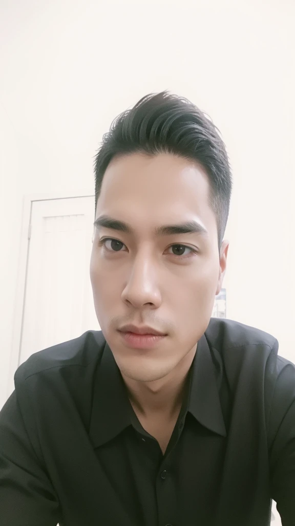 young businessman, handsome, proportional body, epic model, director's desk background, casual executive clothes
