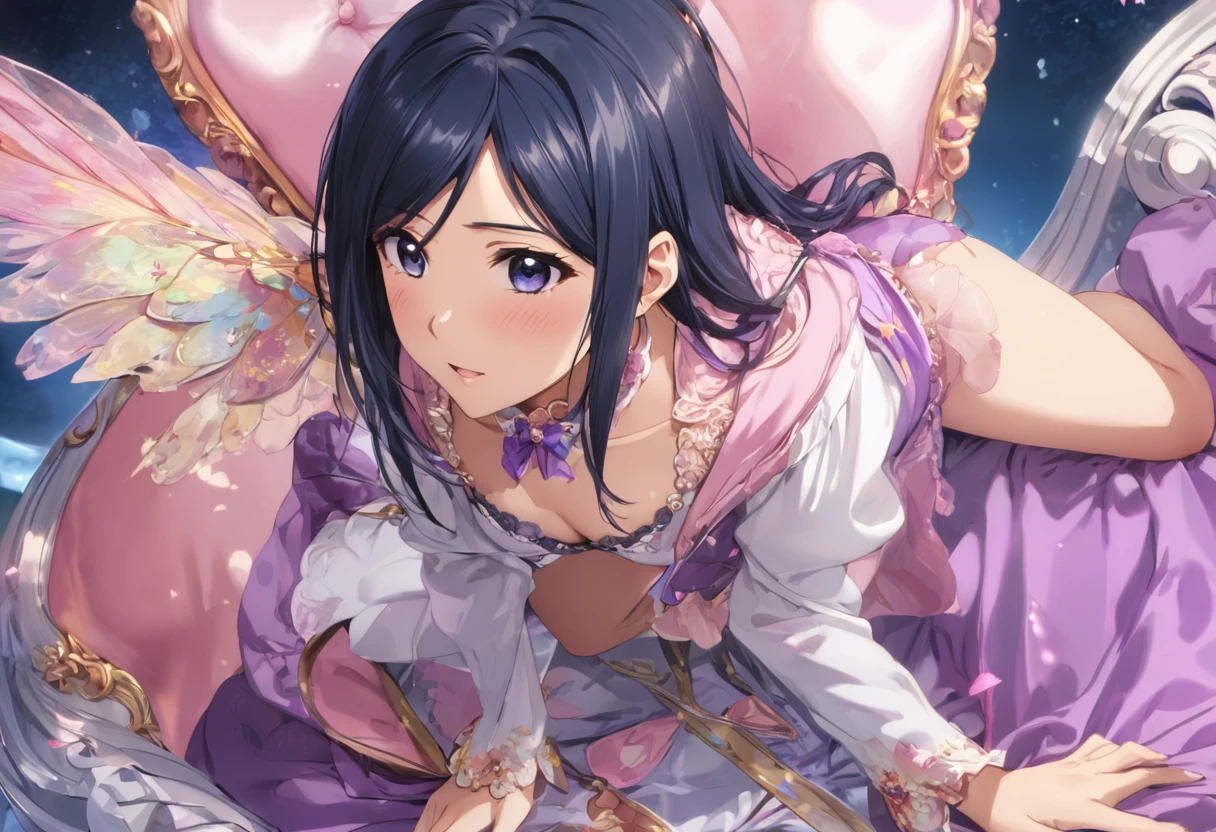 Love Live adult Kanan Matsuura, masterpiece, highest quality, gloss, fantastic background, attire randum, desire