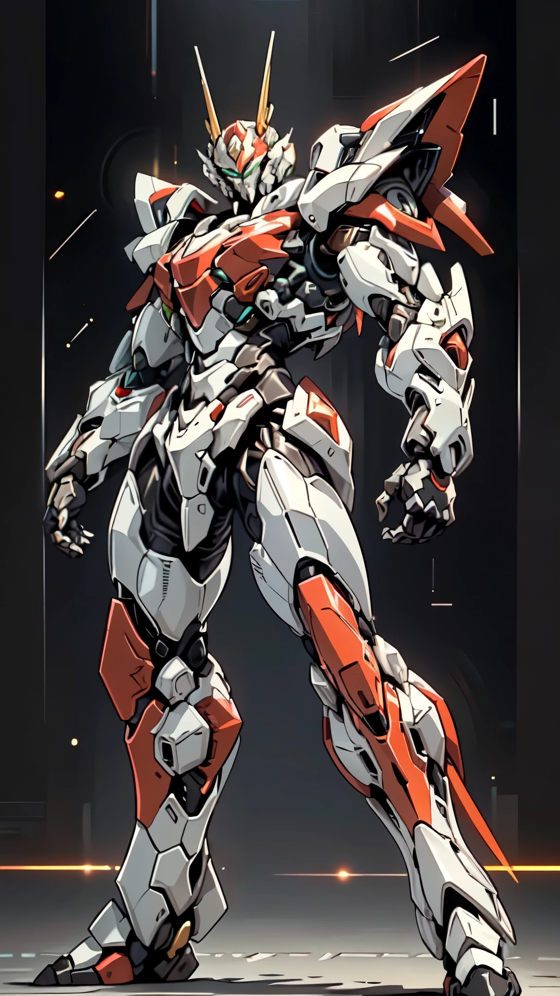 (masterpiece:1.5, best quality:1.5, extremely delicate:1.5, foreshortening:1.5, dynamic angle:1.5), a man wearing a full-face helmet, a fantasy-style biotech armored combat suit, green eyes, (a composite layered chest armor), fully enclosed shoulder guards, matching arm and leg guards, belt of Neon circuit, (the color scheme is primarily white with red green accents), the design balances heavy with agility, a high-tech bio-mecha armor, (Armor Concept Inspired by neon Cyberpunk, stand on the top of a skyscraper in a futuristic sci-fi city), this character embodies a finely crafted fantasy-surreal style armored hero in anime style, exquisite and mature manga art style, (element, plasma, energy, the armor glows), ((male:1.5)), metallic, high definition, highres, ultra-detailed, ultra-fine painting, professional, perfect body proportions, golden ratio, anatomically correct, symmetrical face, extremely detailed eyes and face, high quality eyes, creativity, RAW photo, UHD, 32k, Natural light, cinematic lighting, masterpiece-anatomy-perfect