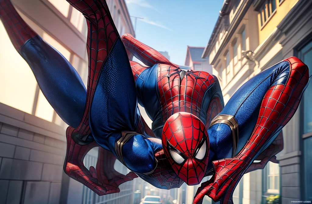 Spiderman levantandose