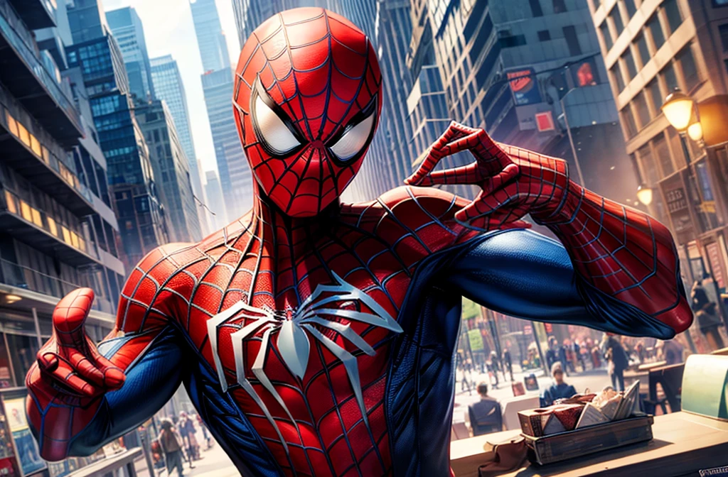Spiderman levantandose